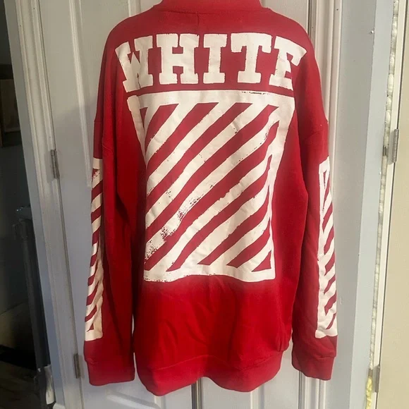 Off-White Red and White Crewneck Sweater - Picture 2 of 2